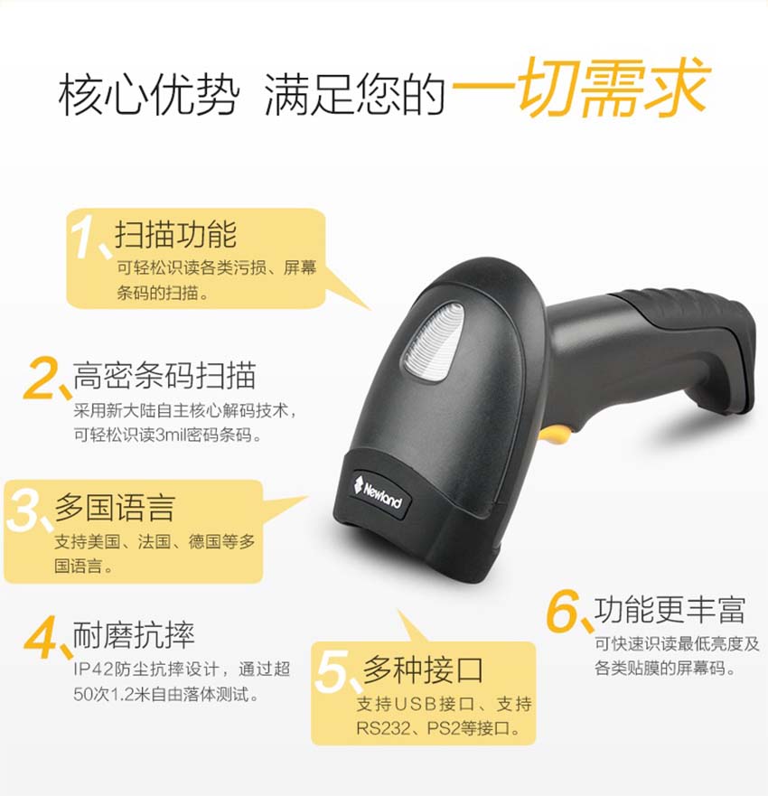 新大陸NLS-HR15手持條碼掃描器特點(diǎn)